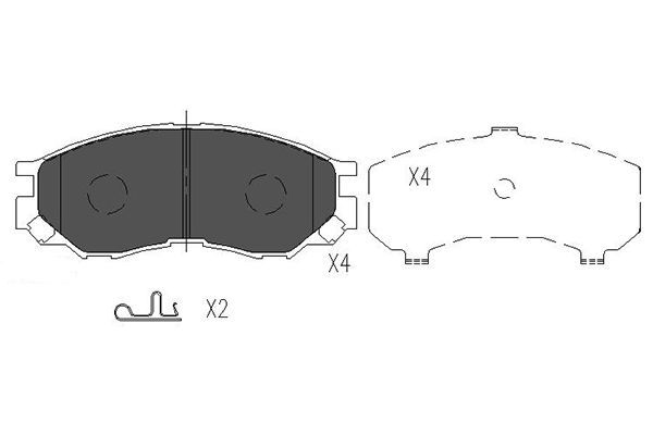 KAVO PARTS stabdžių trinkelių rinkinys, diskinis stabdys KBP-5508